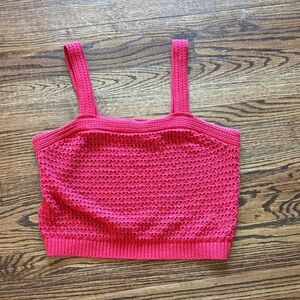 Universal Thread Square Neck Crocheted Tank Top, size Large